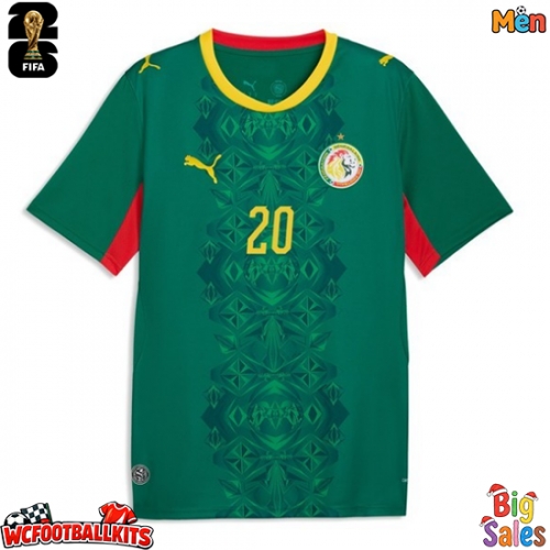 Senegal Habib Diallo #20 Replica Away Stadium Shirt World Cup 2026 Short Sleeve